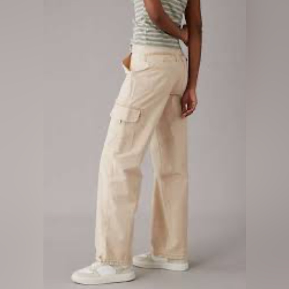 AMERICAN EAGLE Sz 18 Super High Rise Baggy WideLeg Cargo Style Jeans Pants NEW